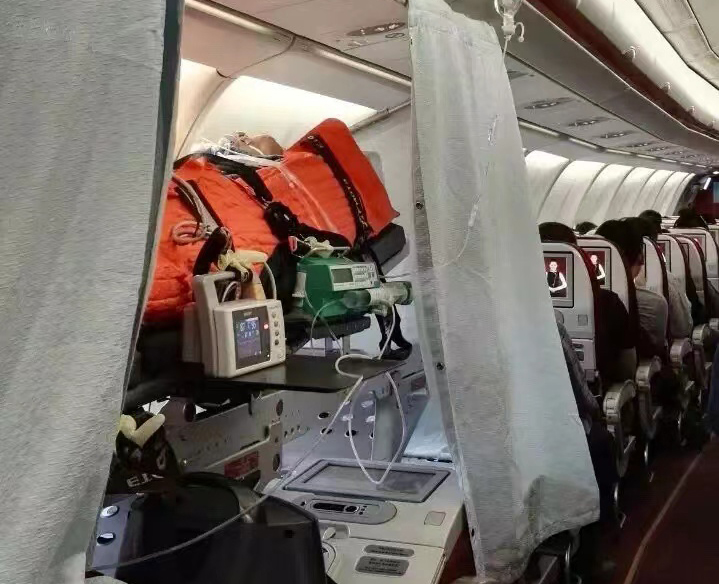 阳泉跨国医疗包机、航空担架